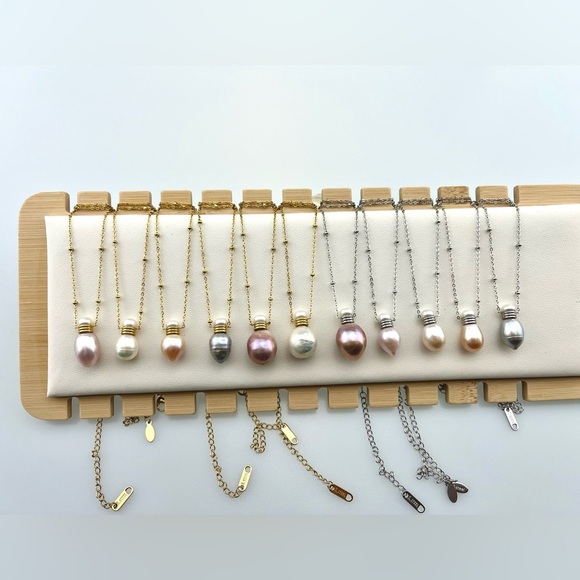 Stainless steel Christmas ornament design pearl necklace - Picture 4 of 6